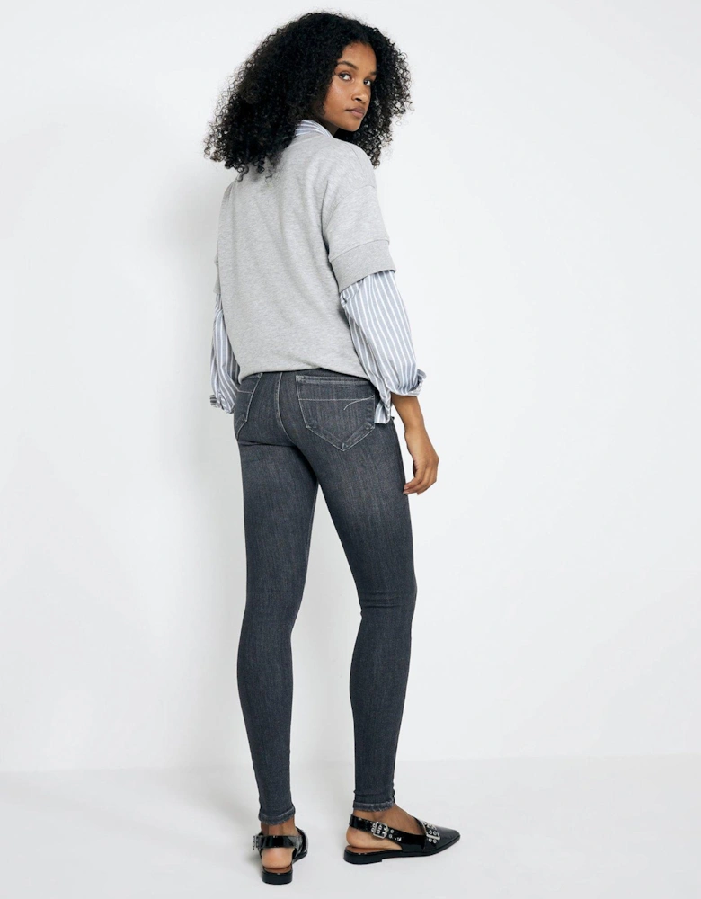 Molly Mid Rise Sculpt Skinny Jeans - Dark Grey