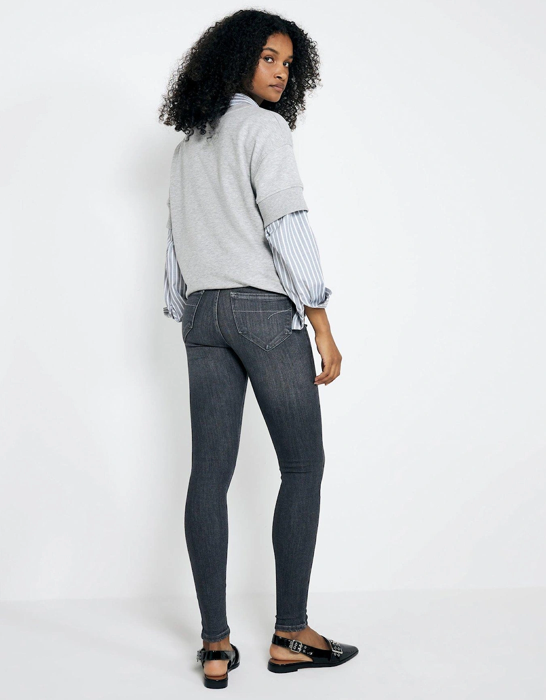 Molly Mid Rise Sculpt Skinny Jeans - Dark Grey