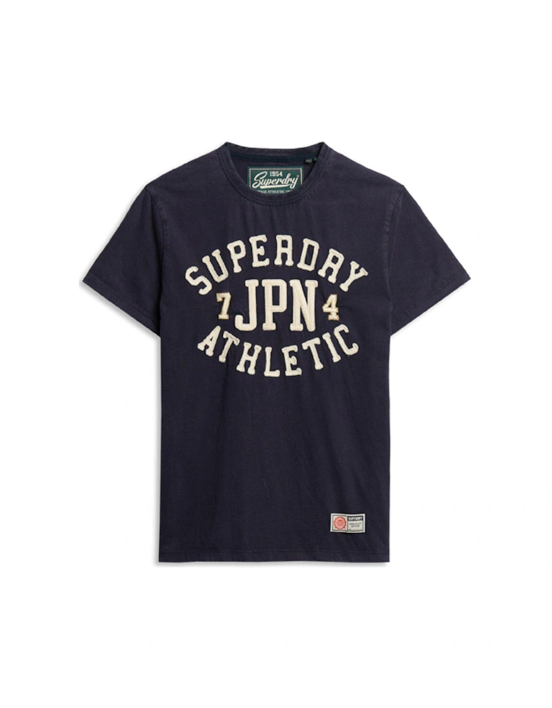 Vintage Athletic Short Sleeve T-shirt - Navy