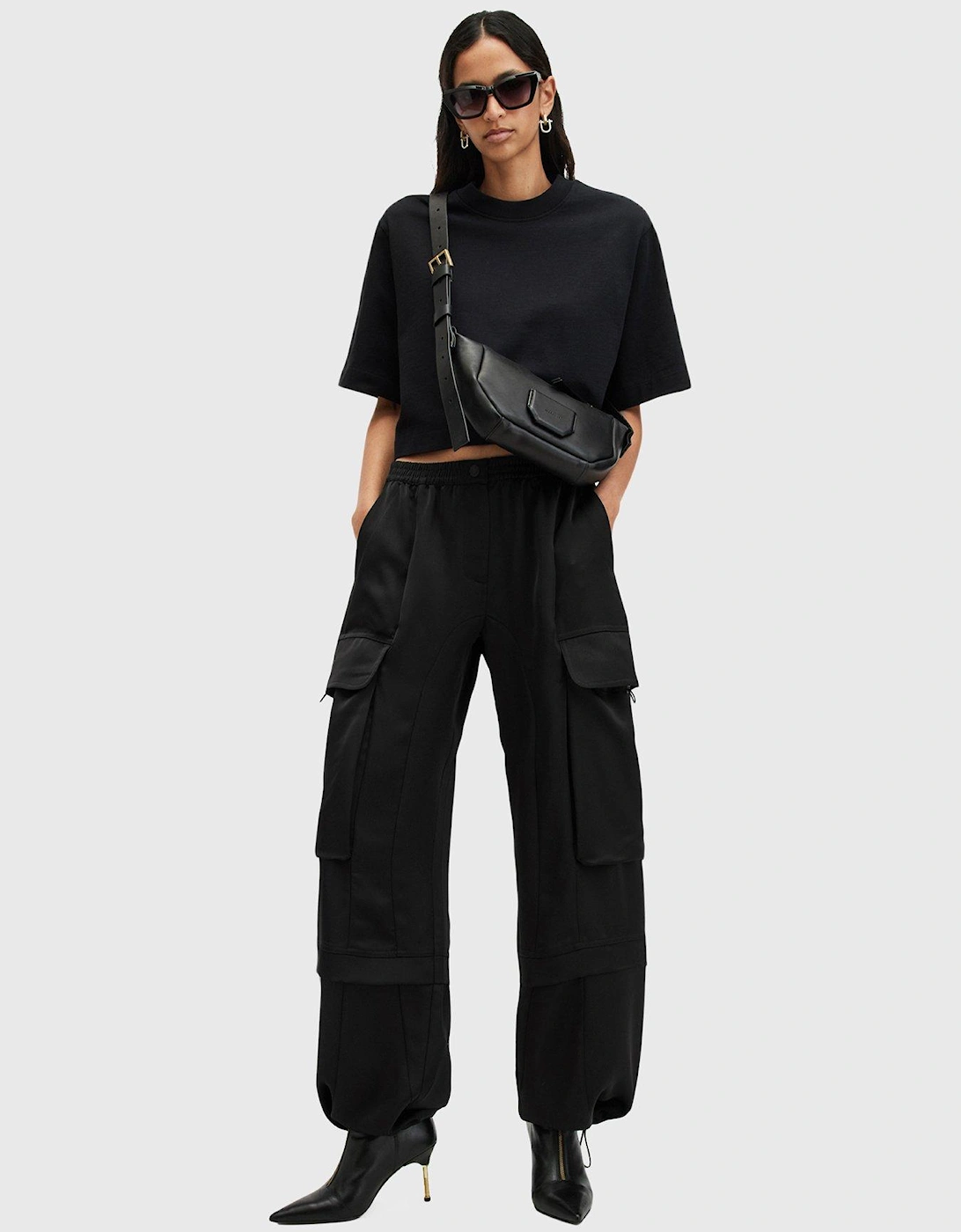 Barbara Cargo Trousers - Black