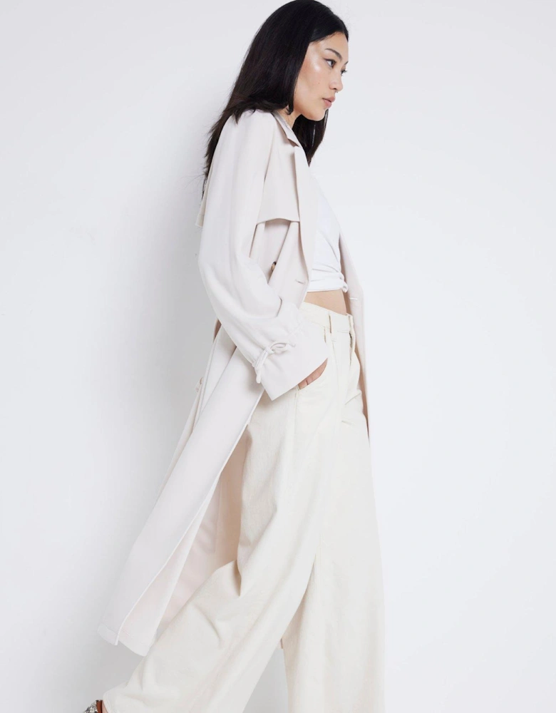 Lightweight Duster Coat - Ecru