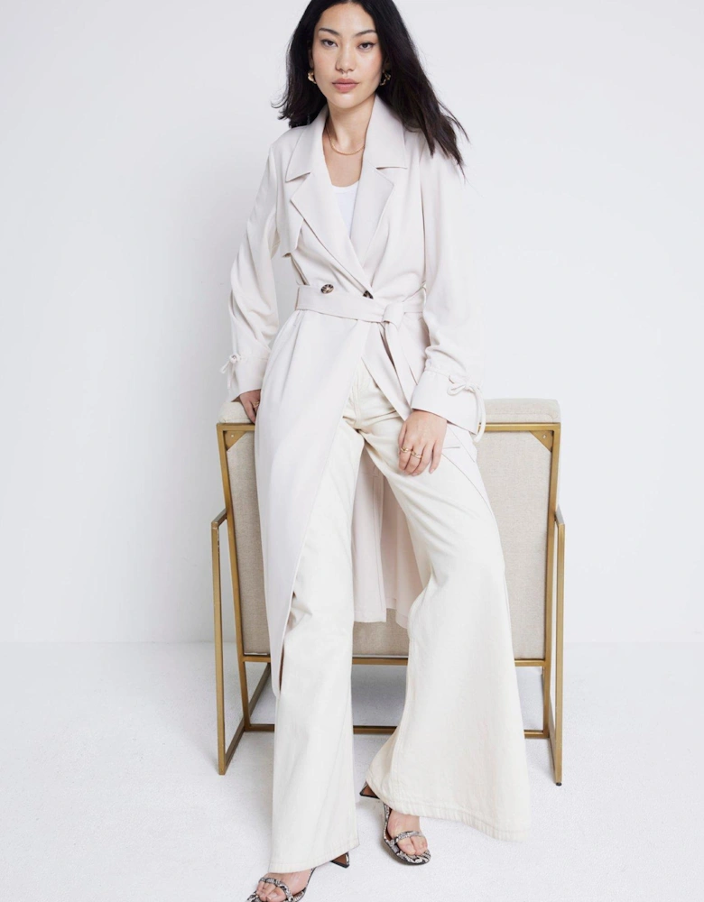 Lightweight Duster Coat - Ecru