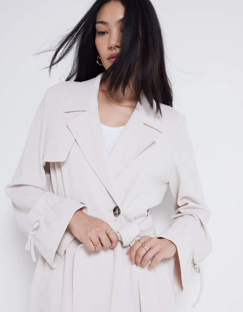 Lightweight Duster Coat - Ecru