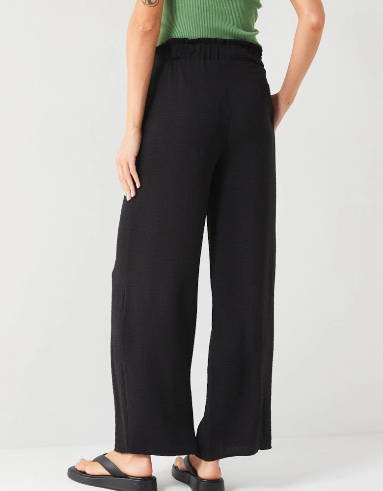 Elasticated Waist Trousers - Black