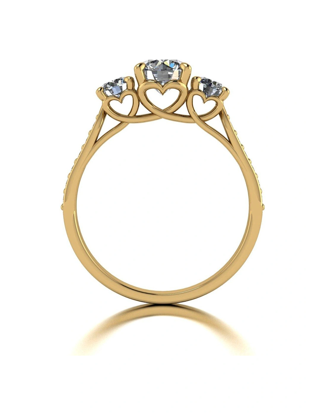 Lady Lynsey L'Amour 9ct Gold 1.40ct Total Trilogy Ring