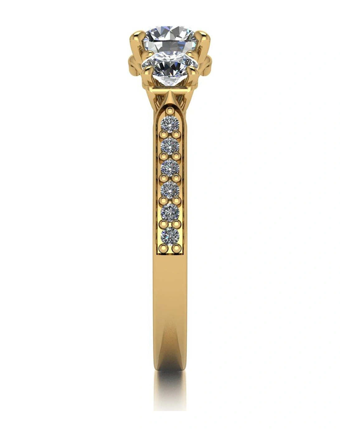 Lady Lynsey L'Amour 9ct Gold 1.40ct Total Trilogy Ring