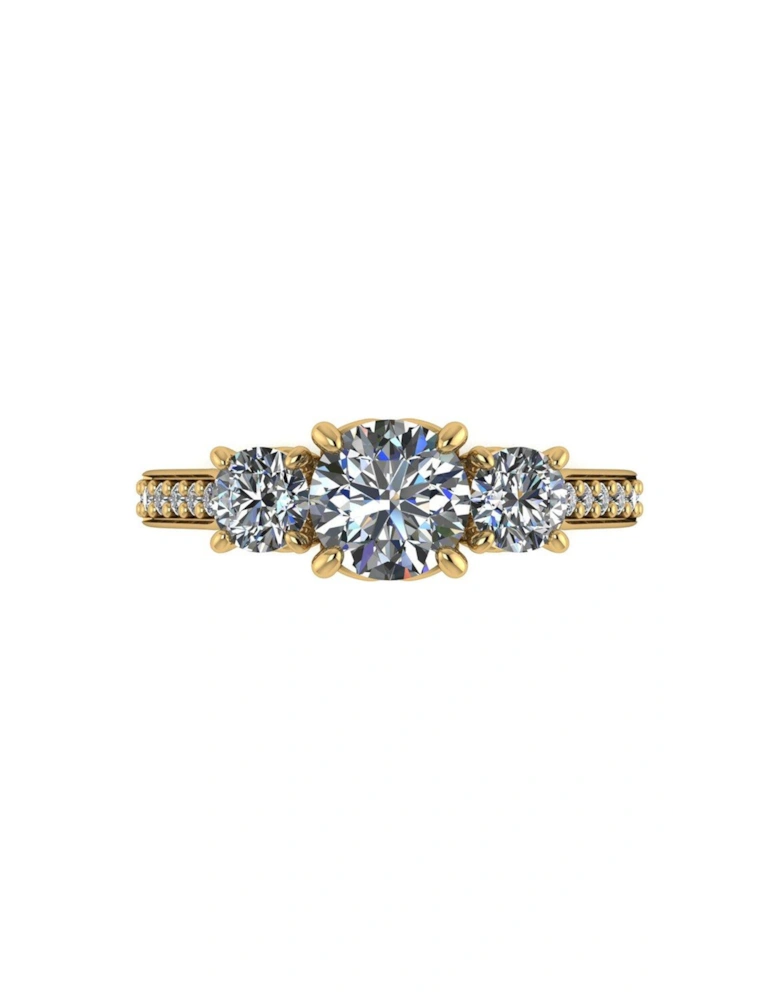 Lady Lynsey L'Amour 9ct Gold 1.40ct Total Trilogy Ring