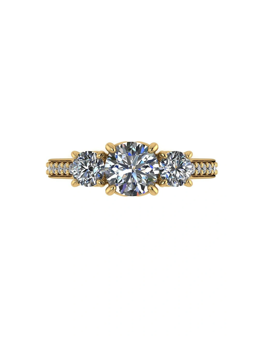 Lady Lynsey L'Amour 9ct Gold 1.40ct Total Trilogy Ring