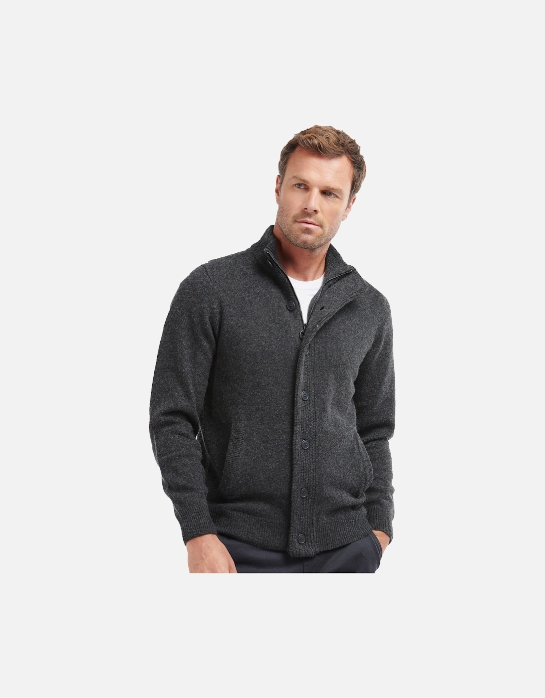 Patch Zip Through Charcoal