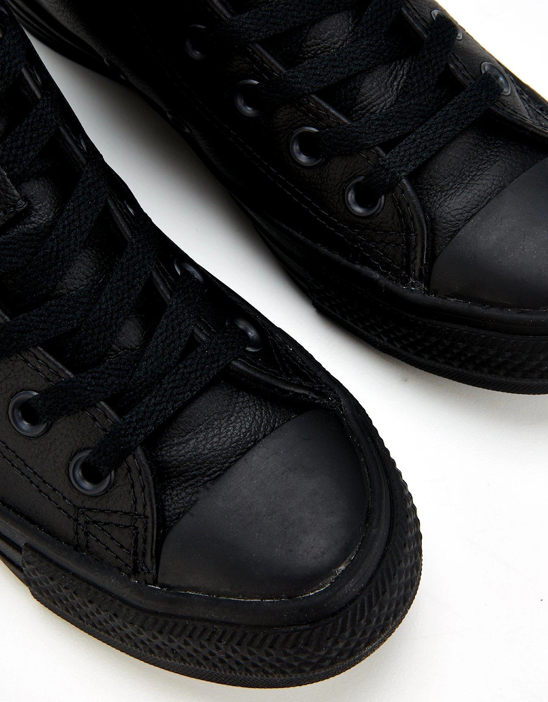 Leather Hi Top Trainers - Black