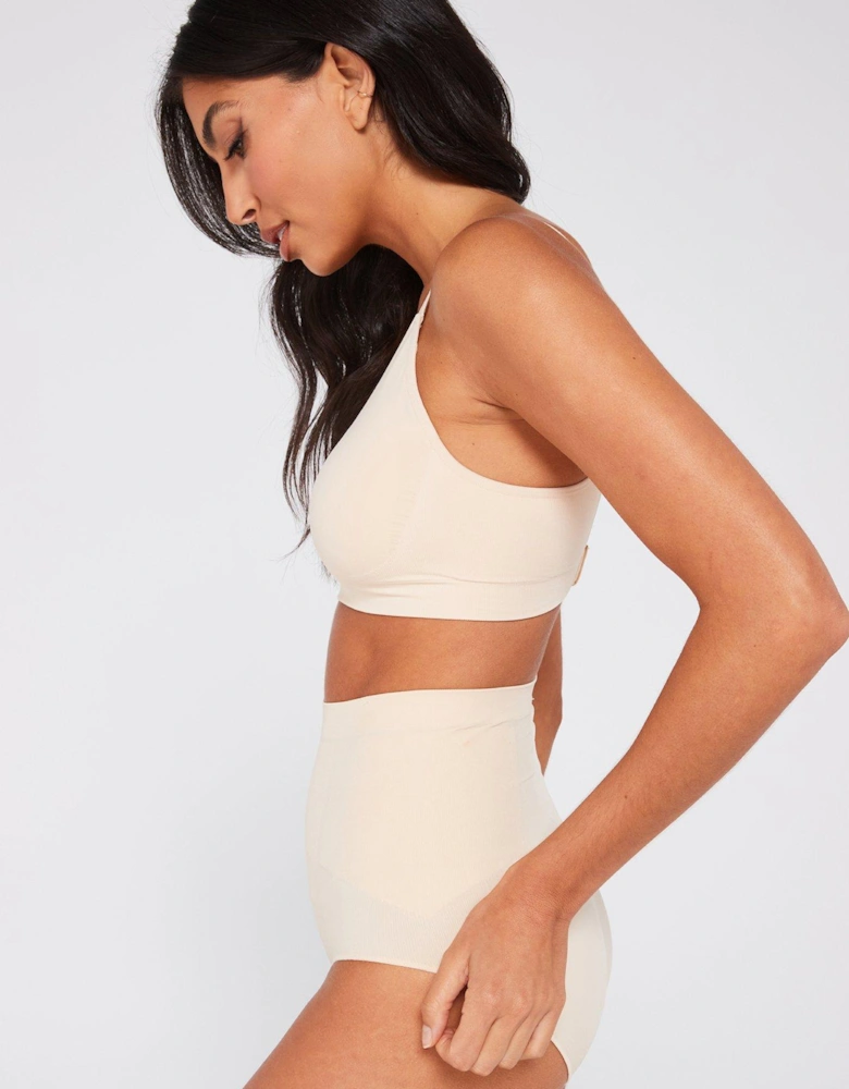 Mid Waist Brief - Beige