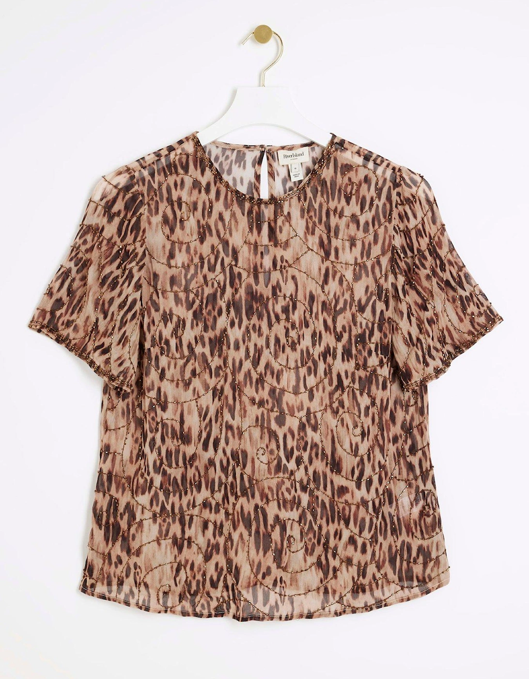 Embellished Animal T-Shirt - Brown