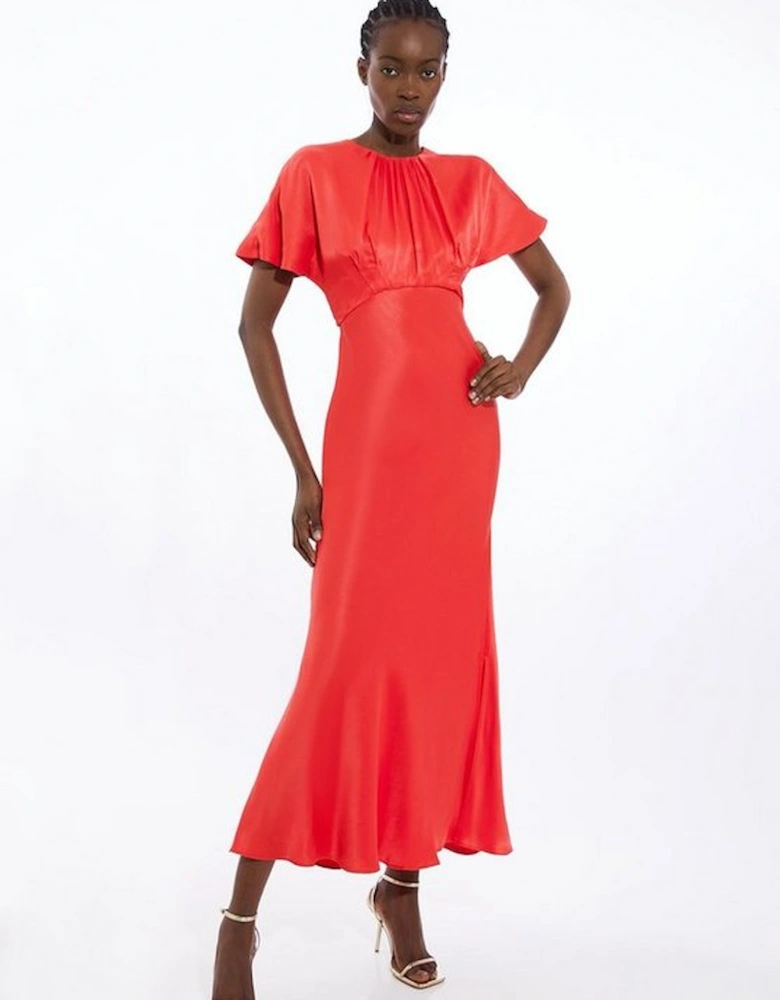 Tall Satin Woven Crepe Maxi Dress