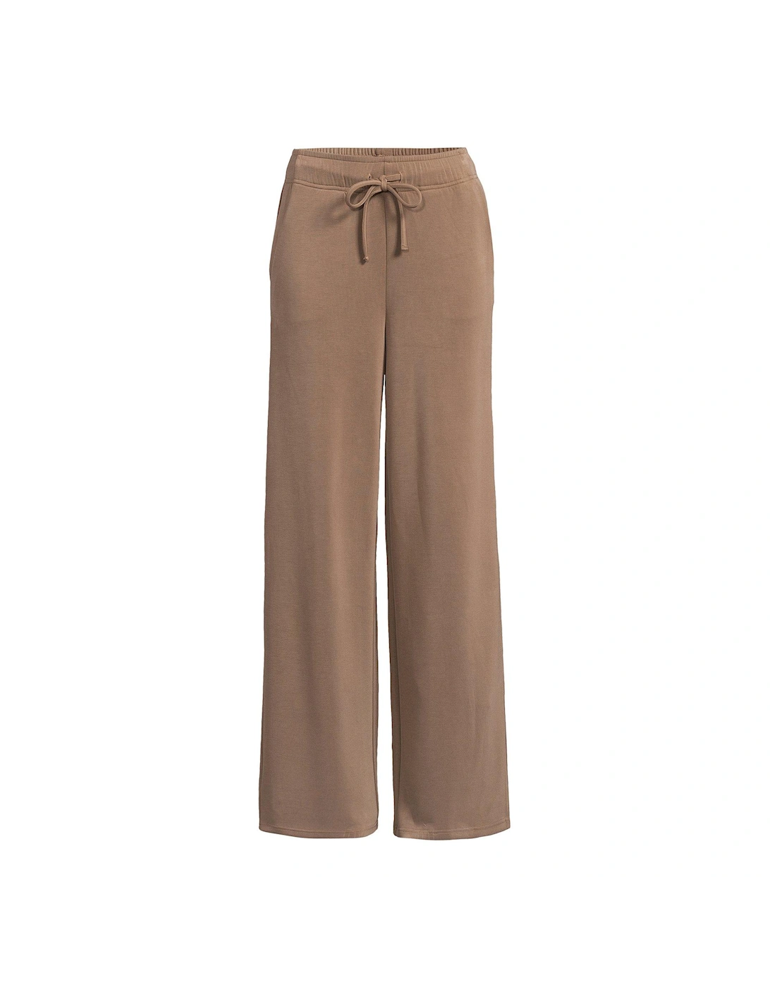 Premium Jersey Wide Leg Joggers - Brown