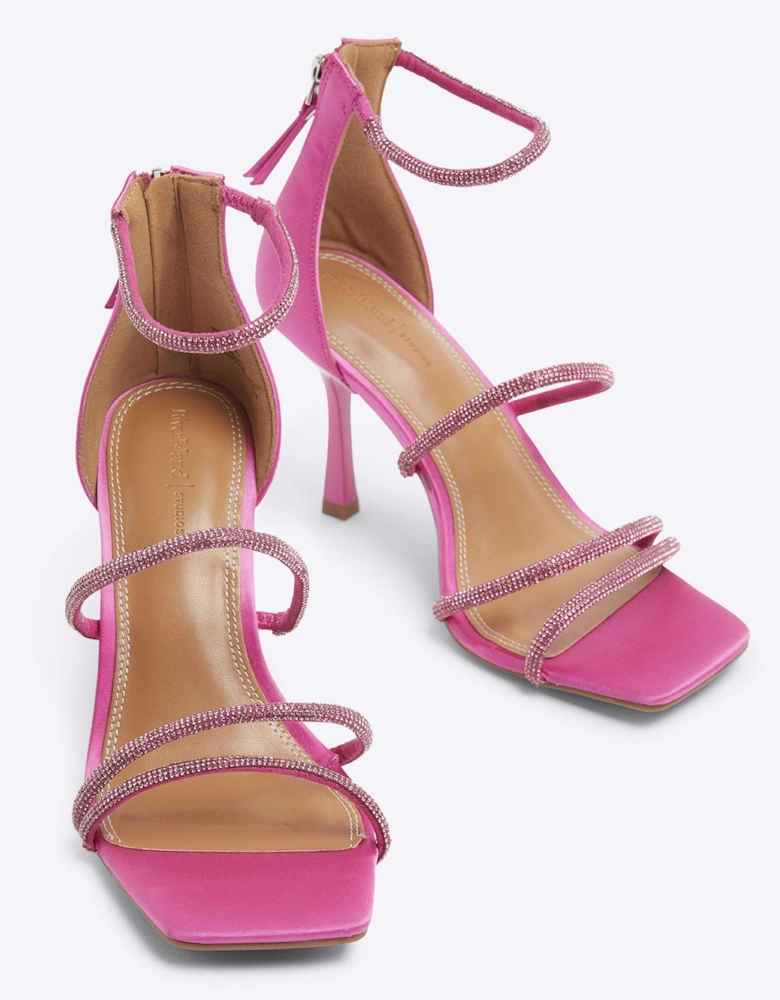 Heatseal Barely There Heels - Bright Pink