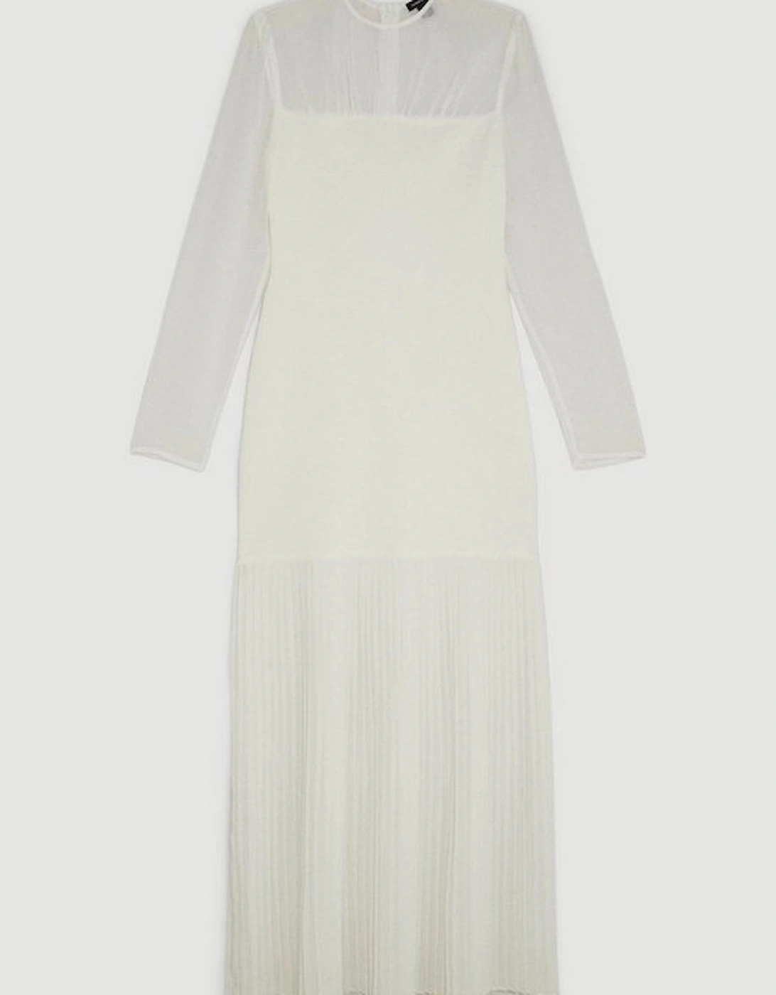 Bandage Figure Form Woven Mix Knit Dress