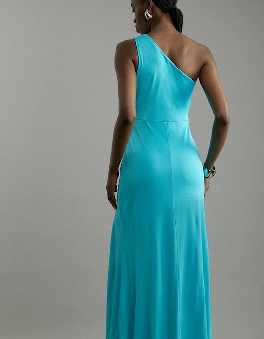 Petite Premium Viscose Jersey Bandeau Split Maxi Dress