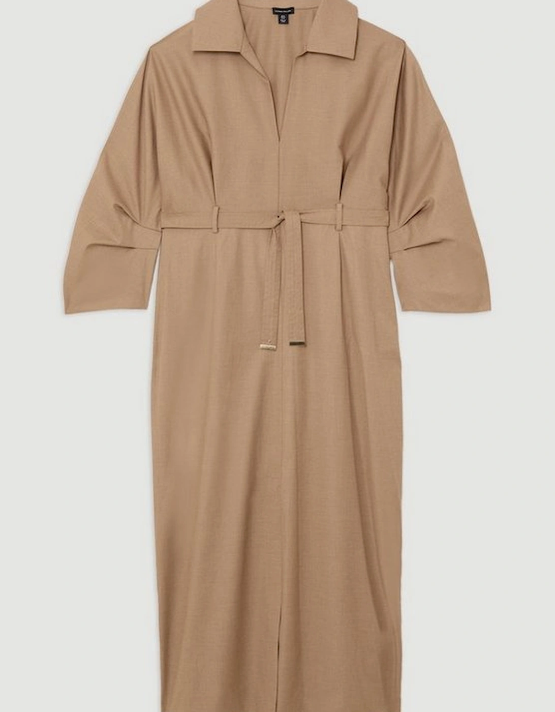 Plus Size Tailored Wide Sleeve Maxi Shirt Dress