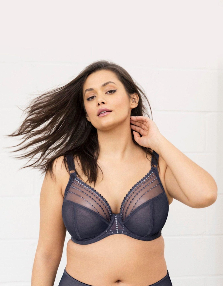 Charlie Underwired Plunge Bra Jet - Black