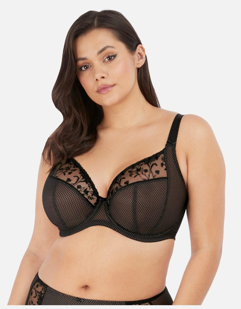 Charlie Underwired Plunge Bra Jet - Black
