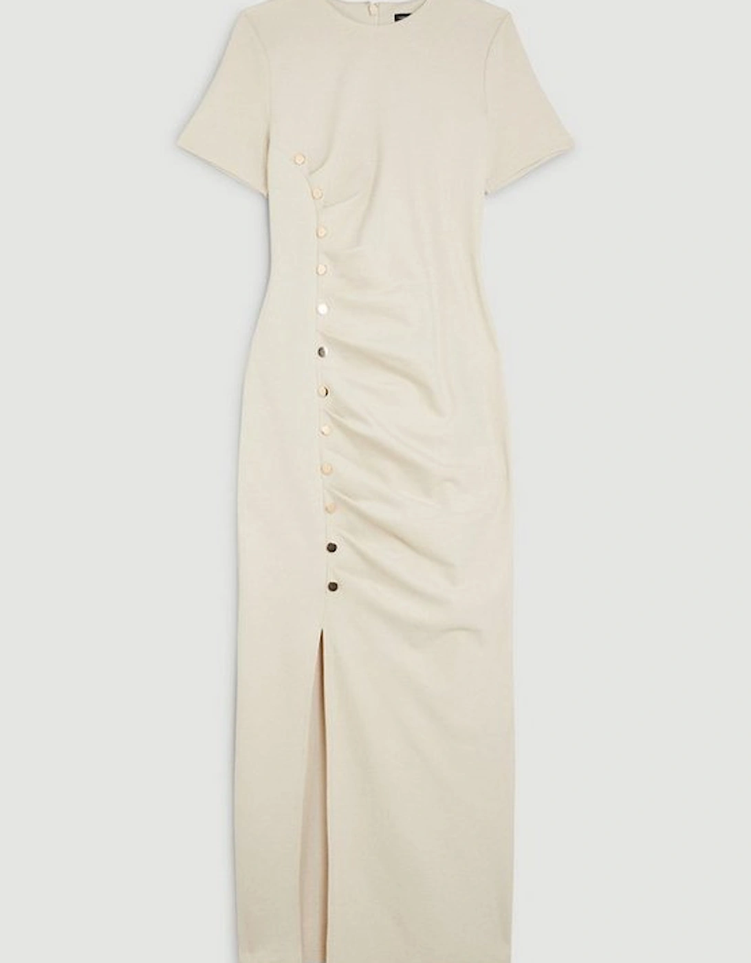 Ponte Tuck Jersey Midi Dress