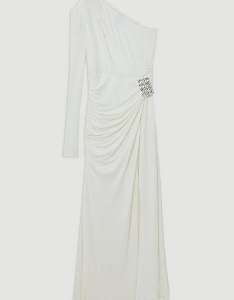 Premium Viscose Jersey Hardware Maxi Dress