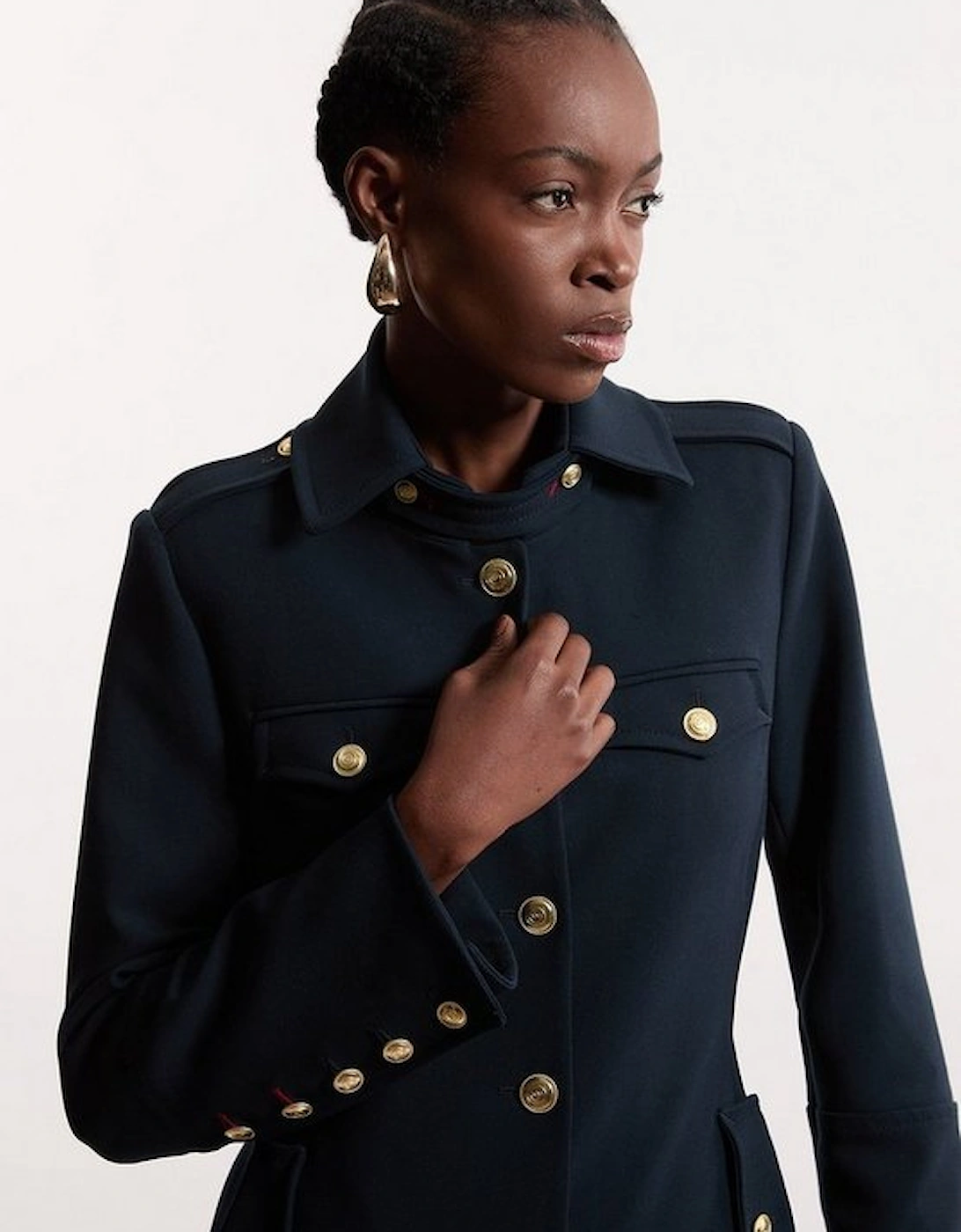 Tailored Military Maxi Coat