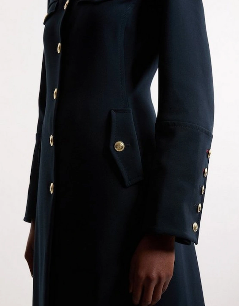 Tailored Military Maxi Coat