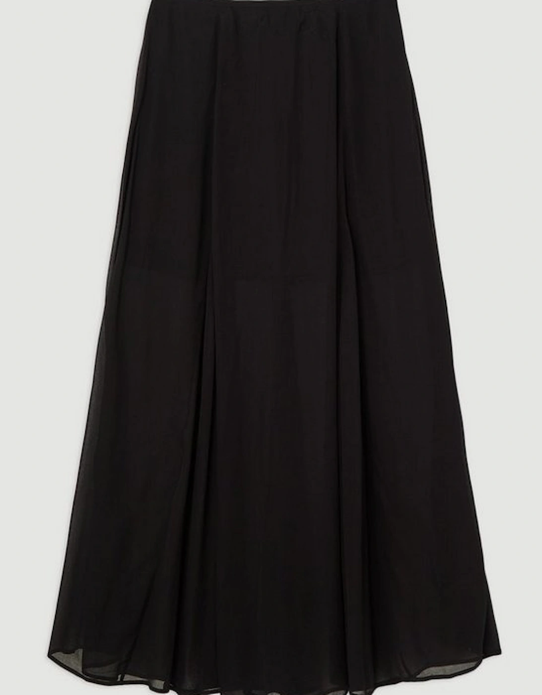 Sheer Viscose Georgette Woven Maxi Skirt