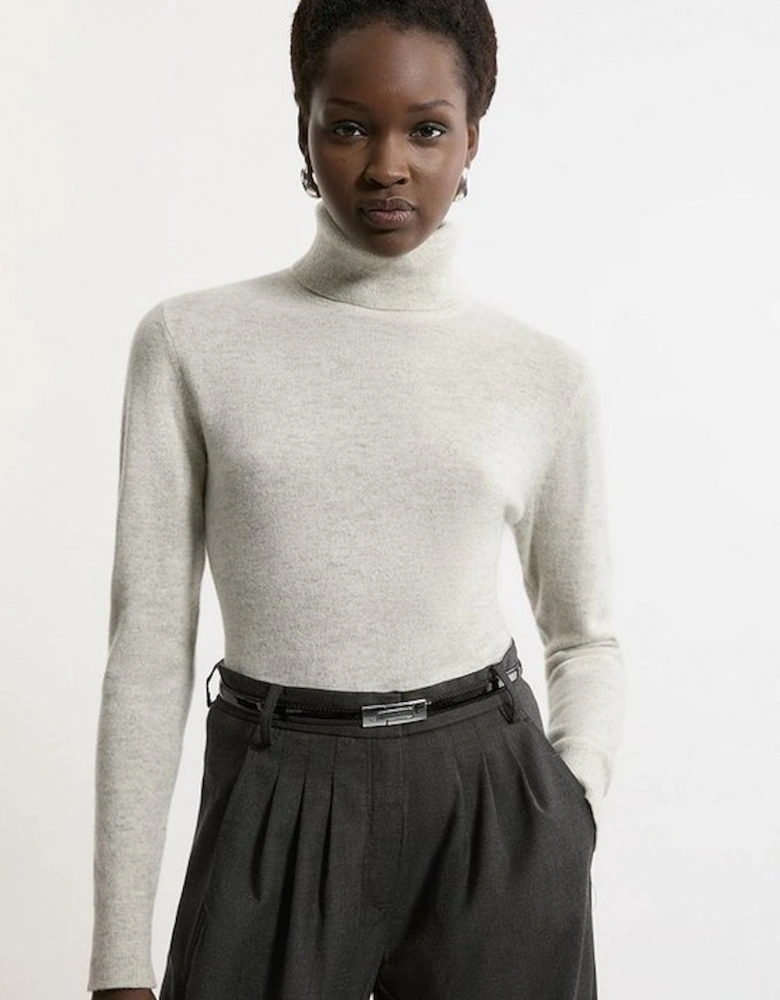 Cashmere Knitted Roll Neck