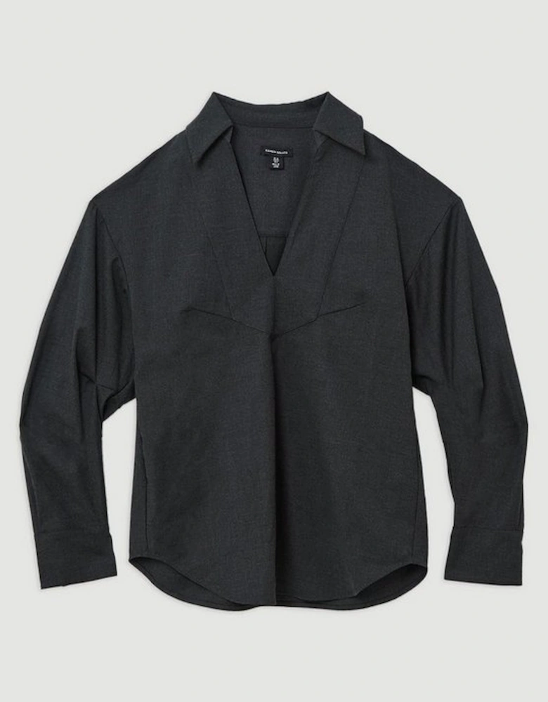 Tailored Collared Long Sleeve Shirt