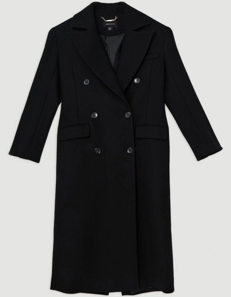 Italian Wool Strong Shoulder Anti Fit Maxi Coat