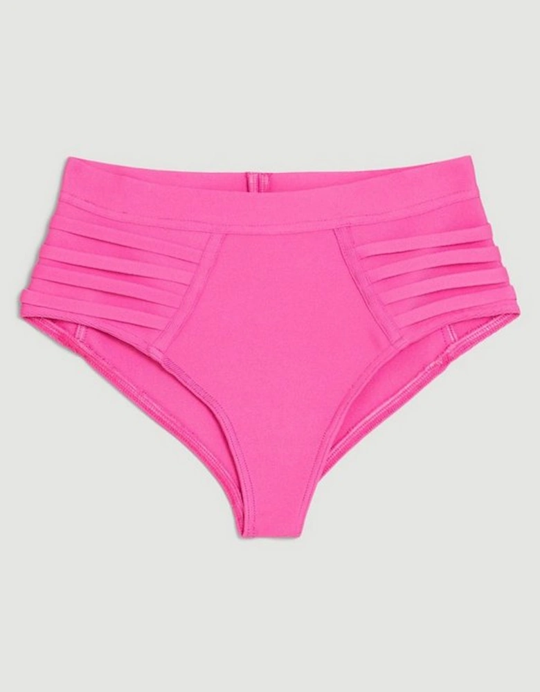 Bandage Sheer Stripe Bikini Bottoms