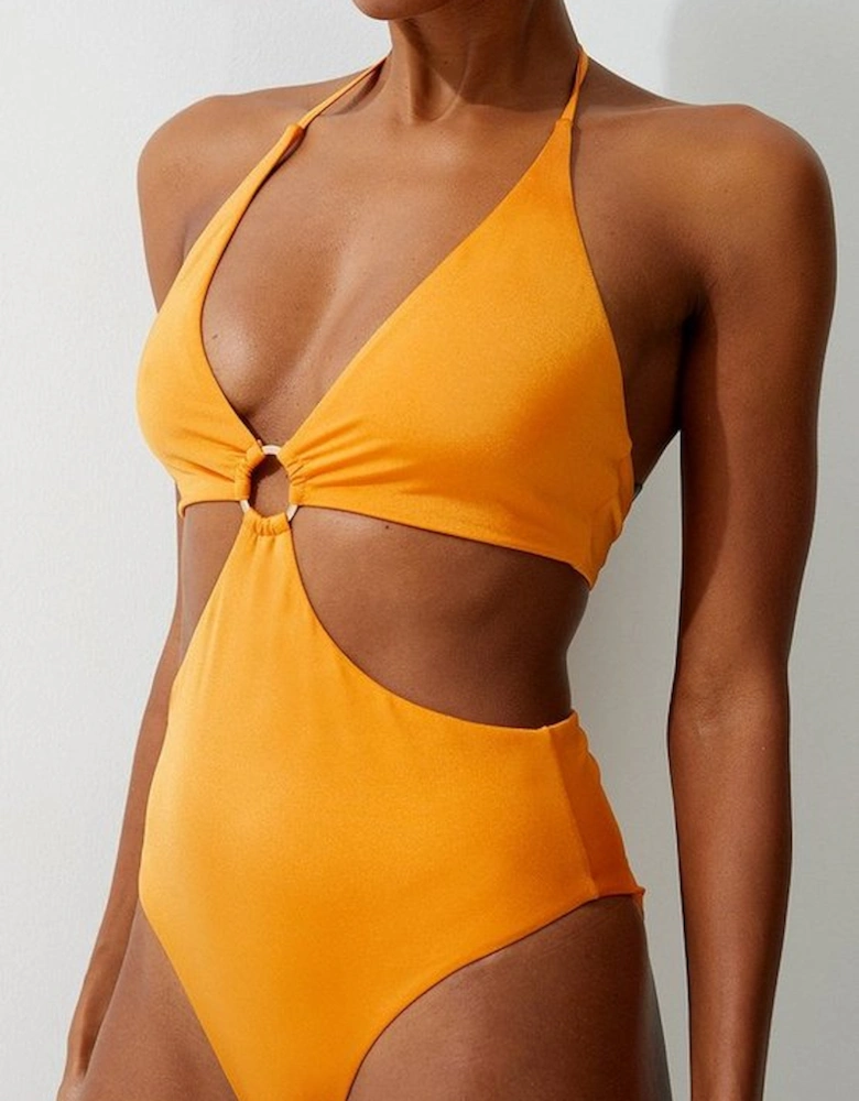 Slinky Cut Out Ring Detail Swimsuit