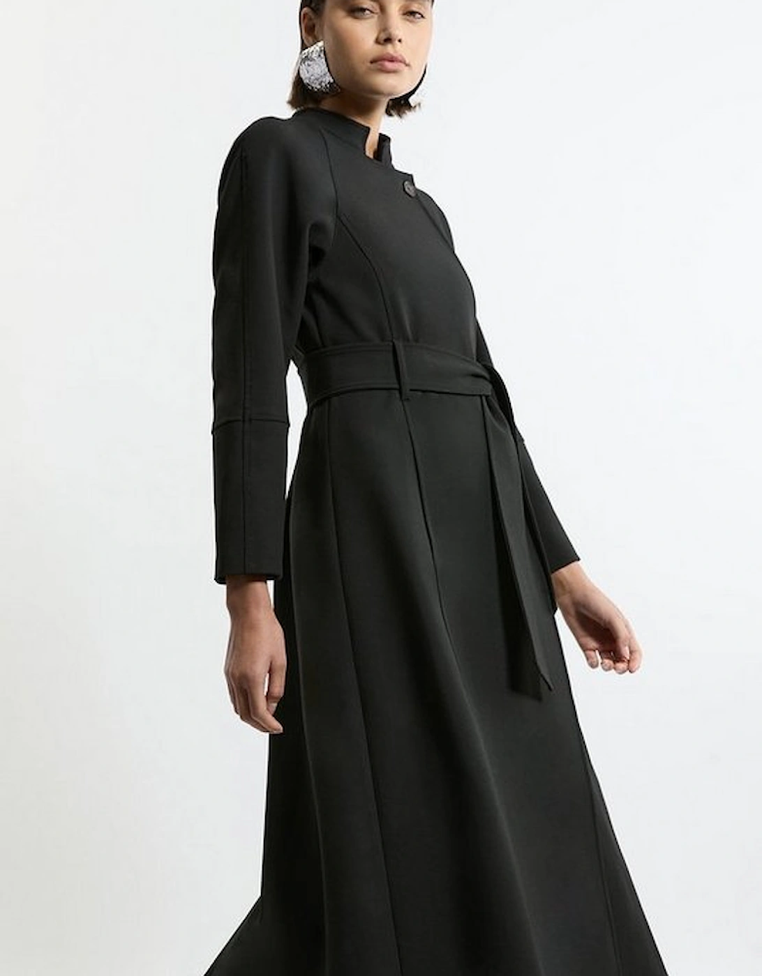 Tailored Belted Midi Coat