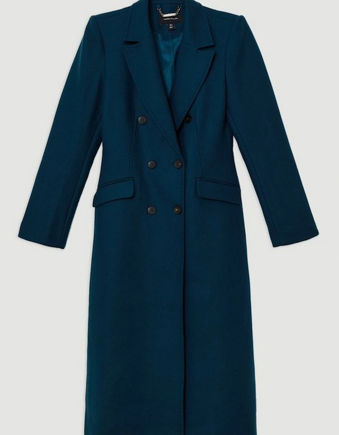 Premium Italian Manteco Wool Fitted Tailored Midi Coat