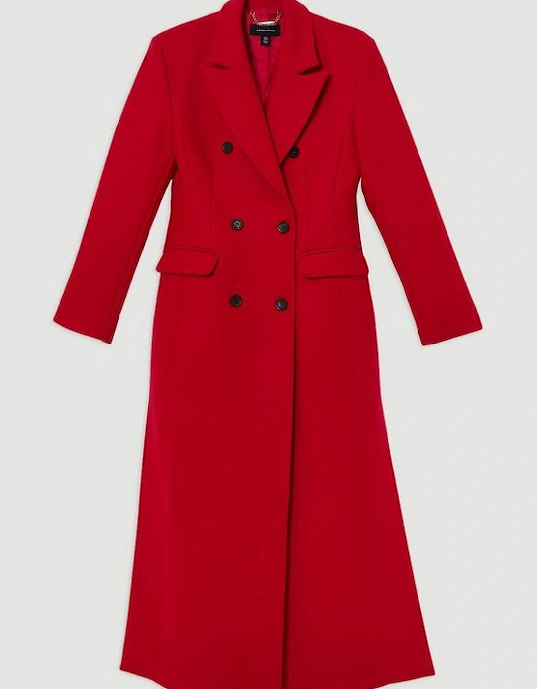 Italian Wool Double Breasted Tailored Maxi Coat