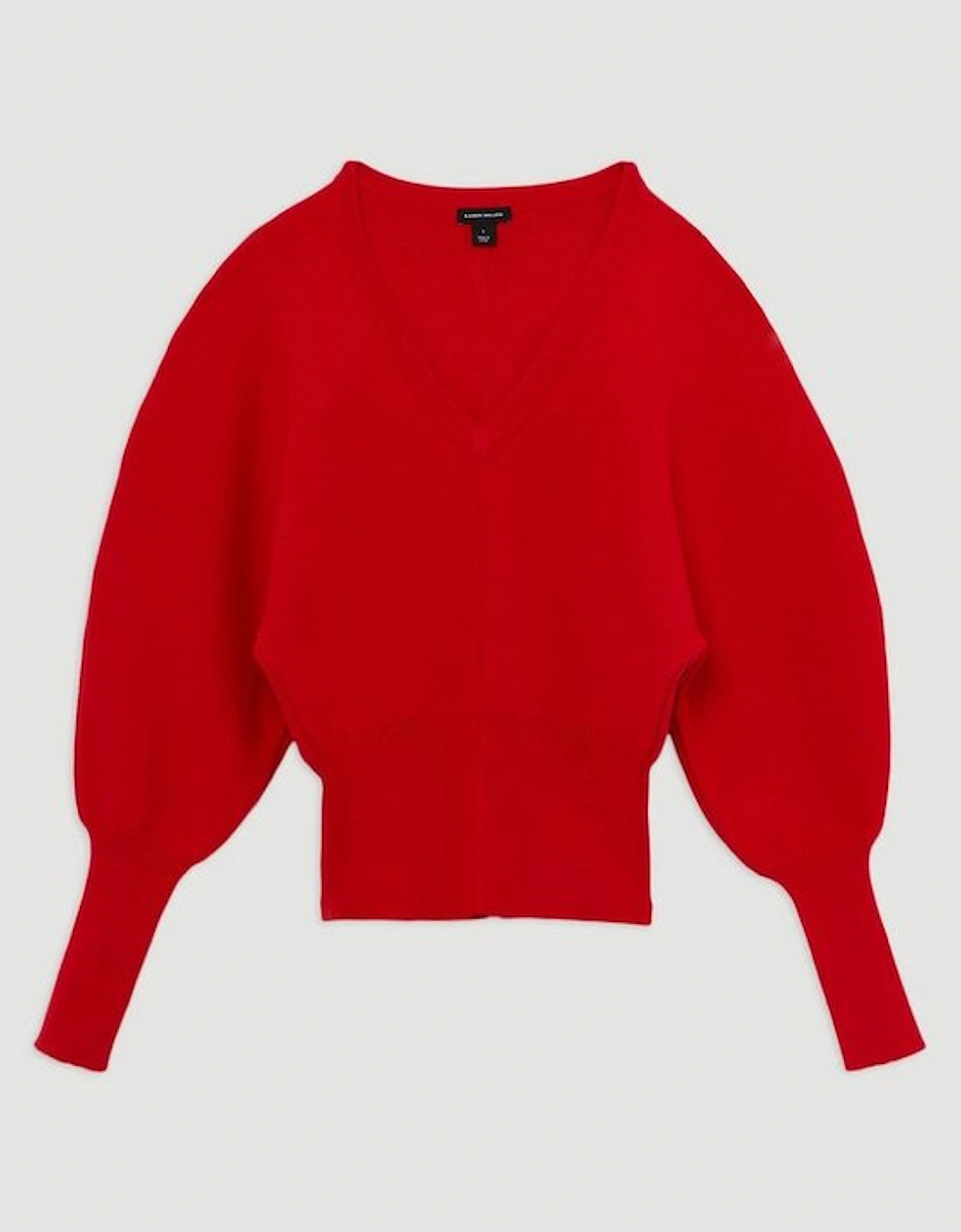 Compact Wool Look V Neck Batwing Knit Jumper