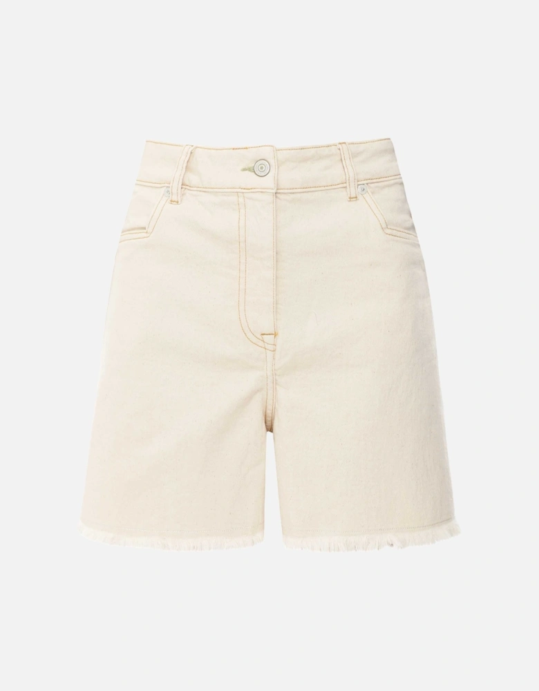 Ecru Denim Shorts