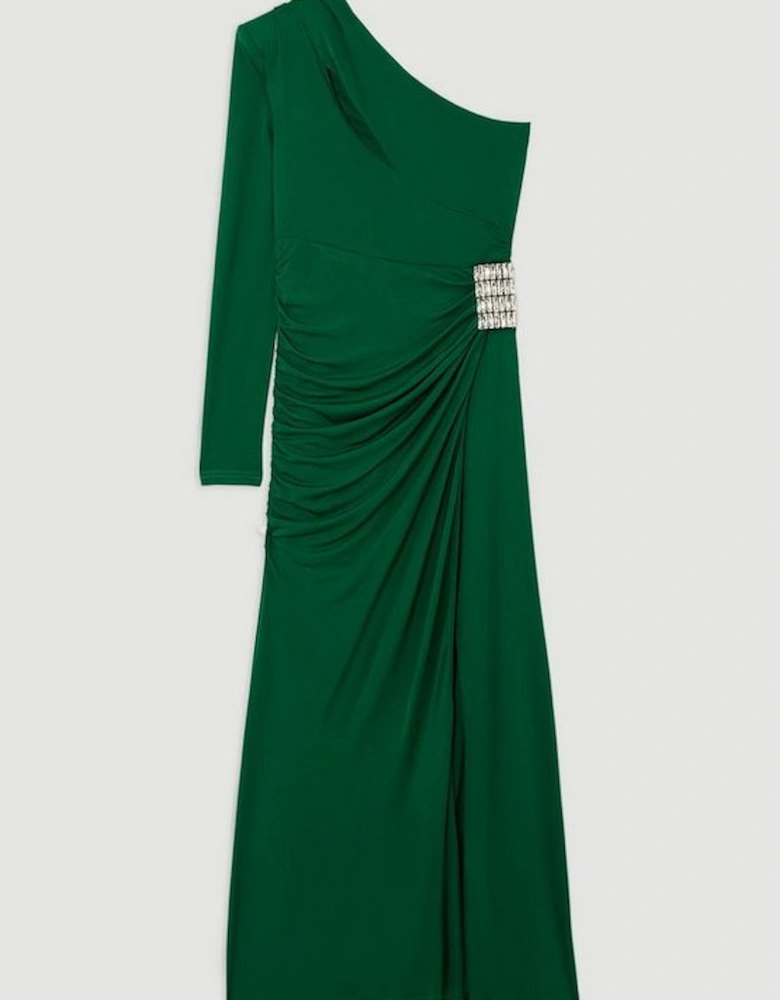 Petite Premium Viscose Jersey Hardware Maxi Dress