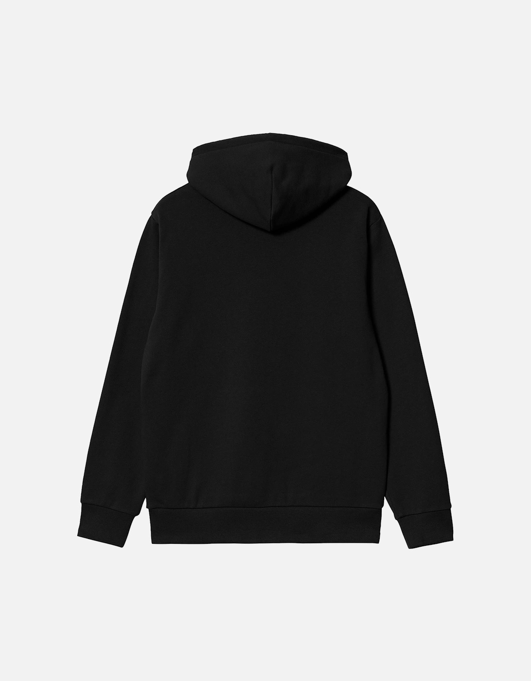 Hooded Script Embroidery Sweat Black/White