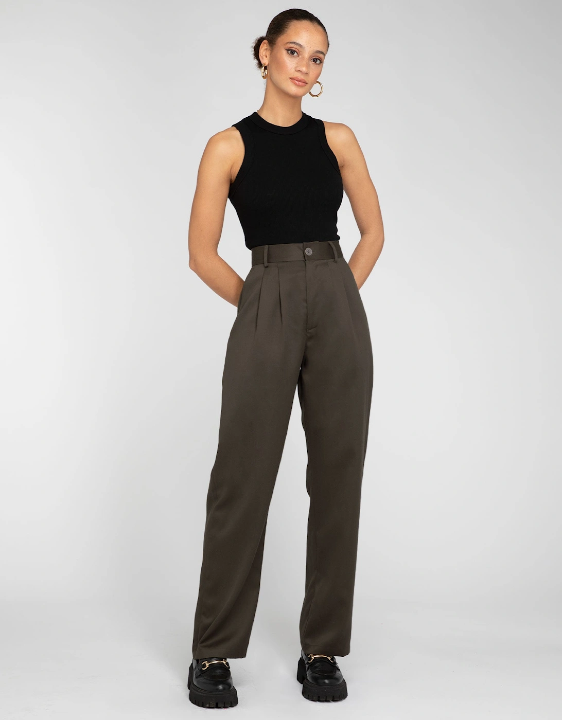 Cinnamon Relaxed Trousers in Mole Green, 5 of 4