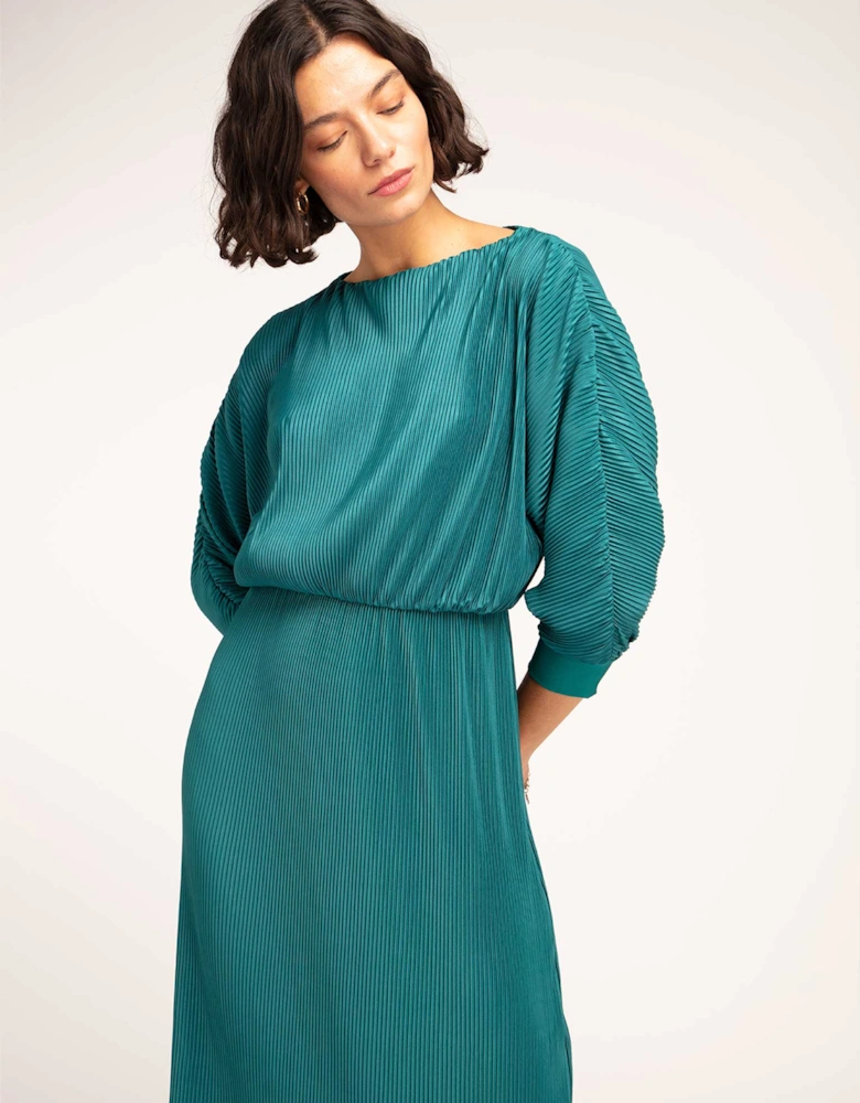 Hebe Midi Dress in Teal