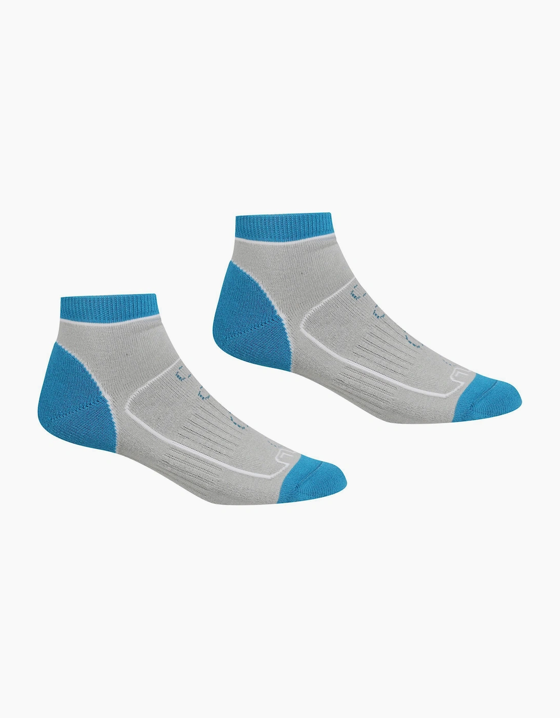 Regatta Women's Blue / Samaris Trail Colour Block Ankle Socks (Pack Of 2) - Size: 6/6.5/7/7.5/8