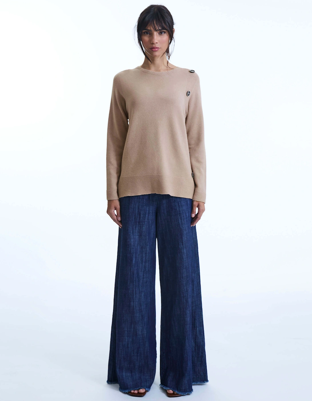 Side Button Taupe Jumper, 6 of 5