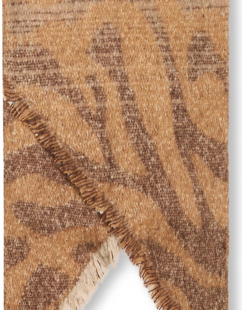 Tiger Print Brown Scarf