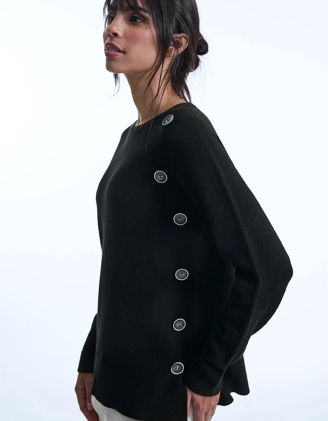 Side Button Black Jumper