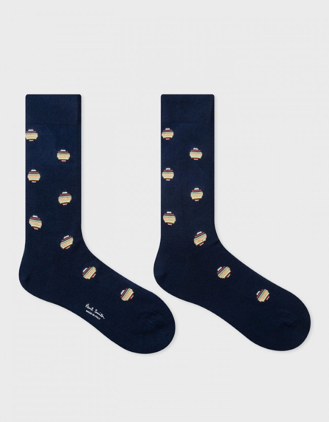 Mens Signature Stripe Polka Dot Socks