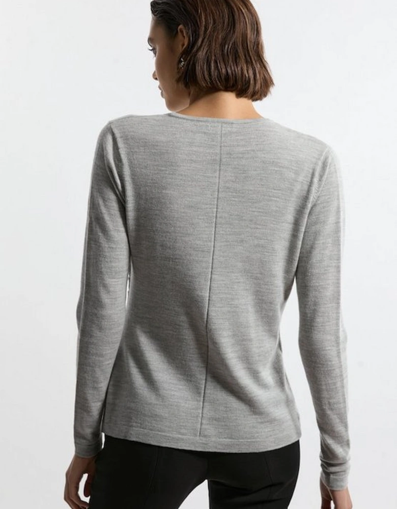 Premium Yarn Collection Extra Fine Merino Wool Draped Sweater