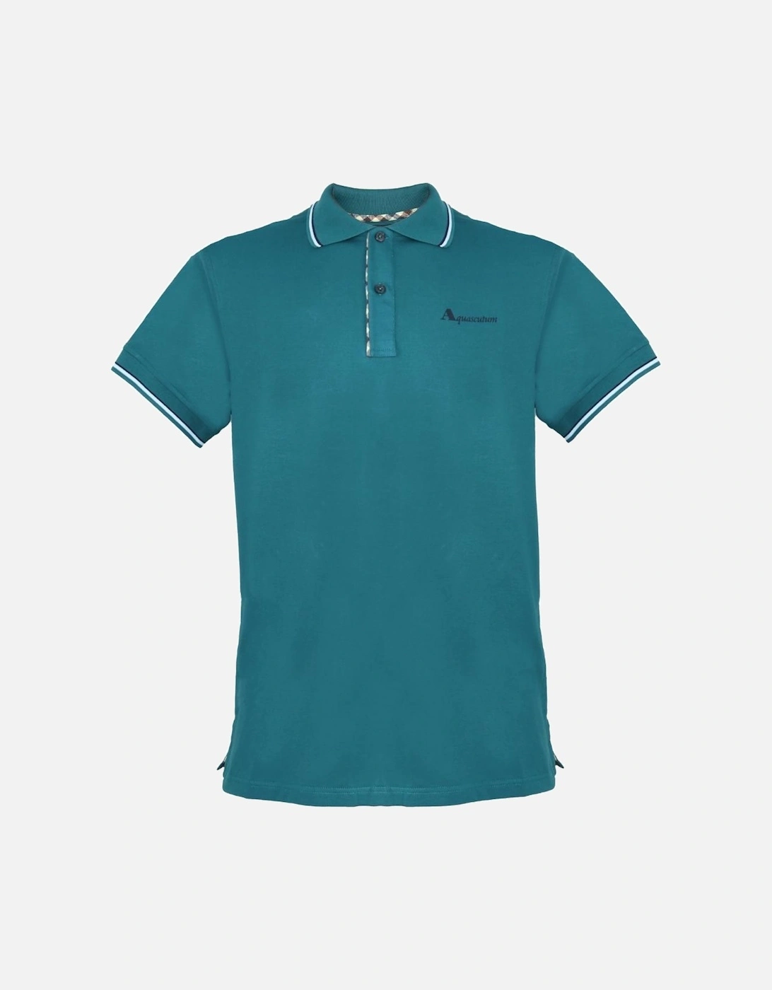 Tipped Collar Green Polo Shirt, 2 of 1